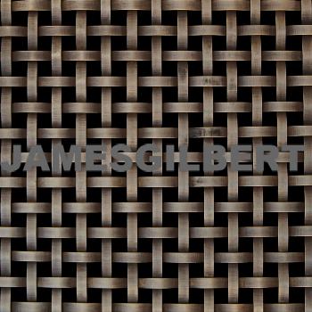Handwoven Antique Brass Decorative Grille with 5mm Plain Wire and 8mm Square Aperture